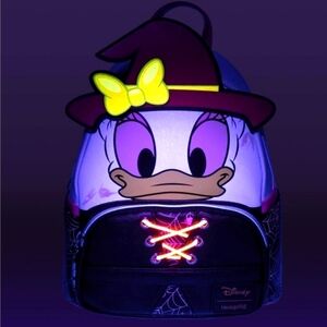 New With Tags Loungefly Daisy Duck Halloween Witch Glow In The  Dark Backpack